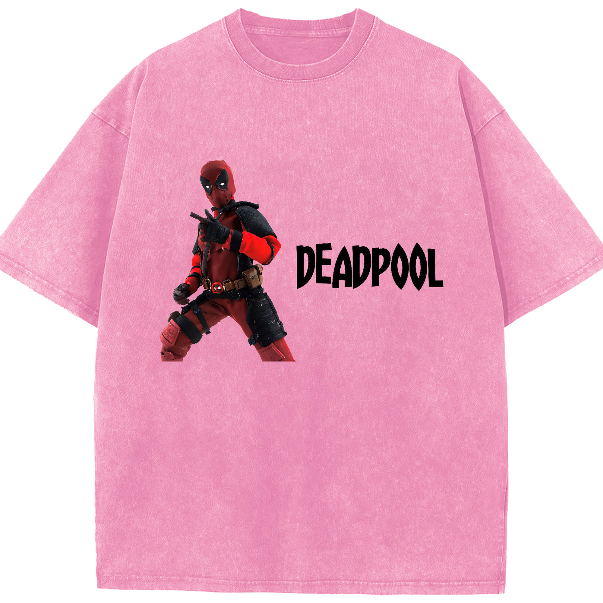 （画像用） Deadpool デッドプール 綿100% ヴィンテージ風 半袖Tシャツ（フロントプリント）
